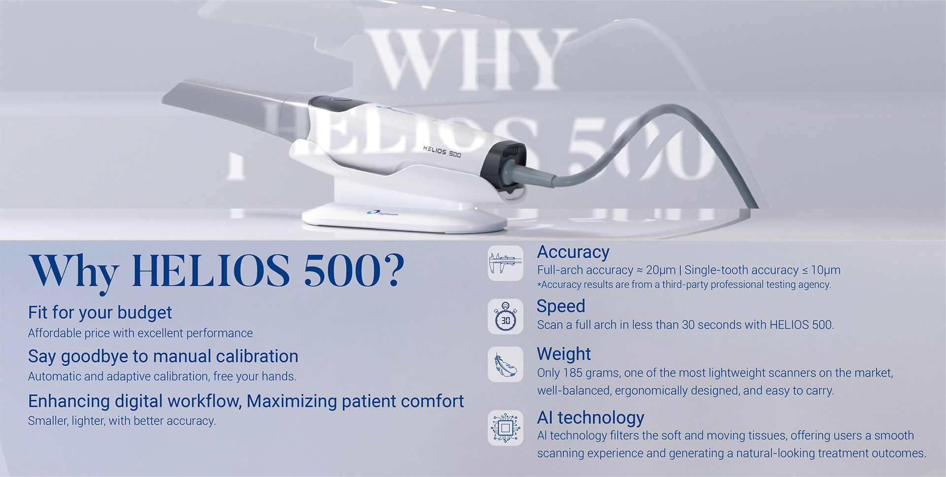اسکنر داخل دهانی eighteeth مدل HELIOS 500 رکادطب 