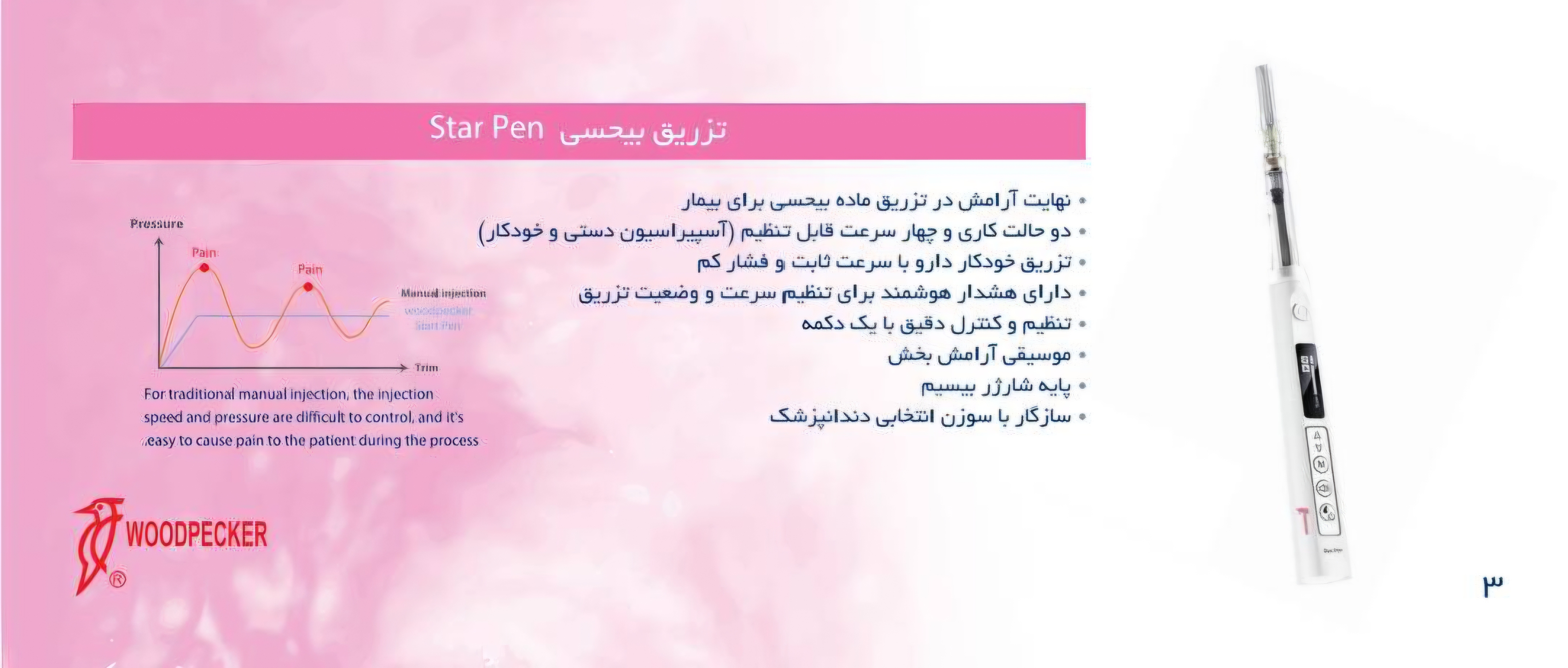 تزریق بی حسی وودپکر مدل StarPen