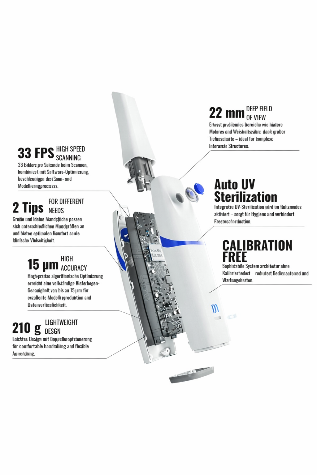قیمت اسکنر داخل دهانی وودپکر DM مدل سوئیفت اسکن در رکادطب