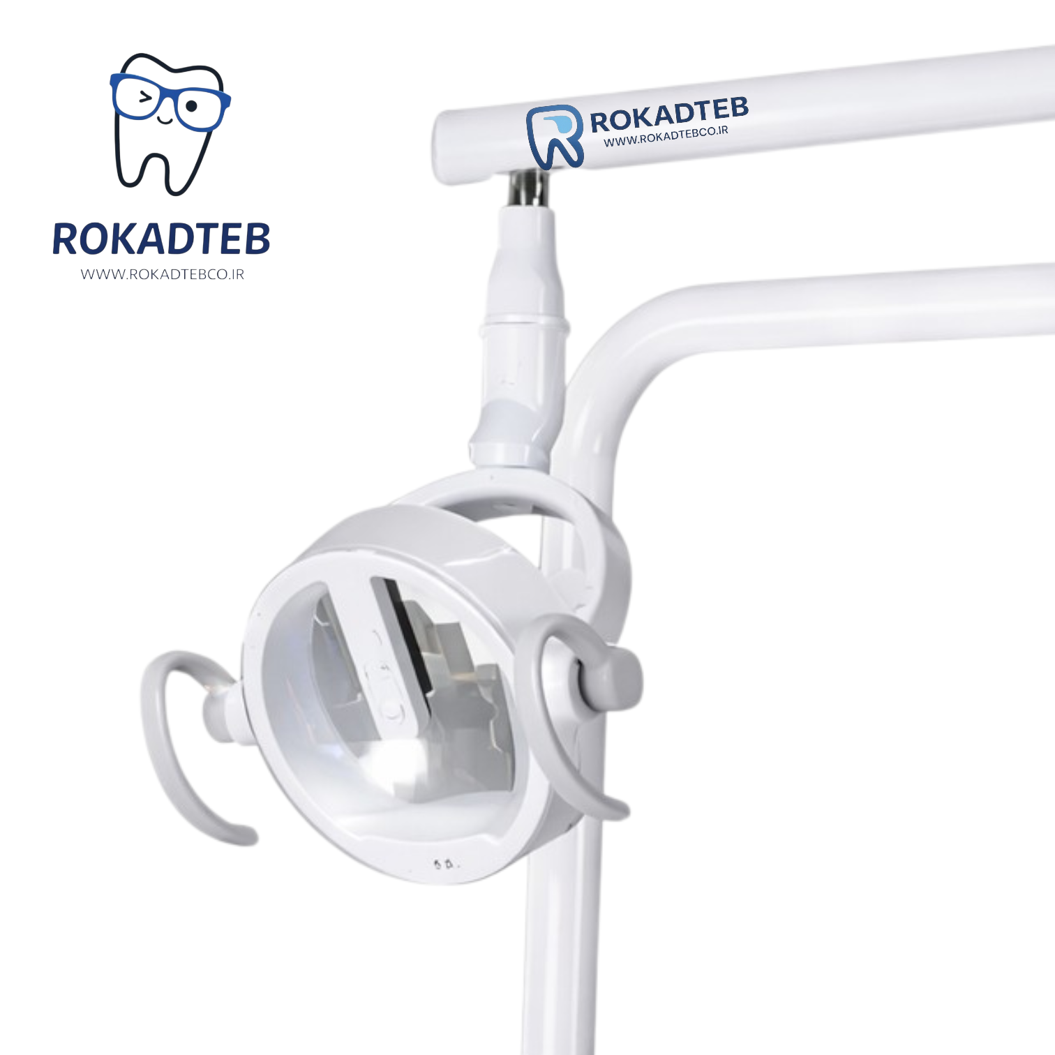 چراغ LED یونیت AG-LED-T نصب شده روی یونیت دندانپزشکی با روشنایی استاندارد