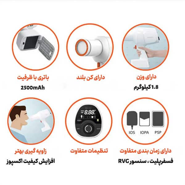 رادیوگرافی پرتابل EzRay-Air سازگار با سنسور RVG و PSP دندانپزشکی