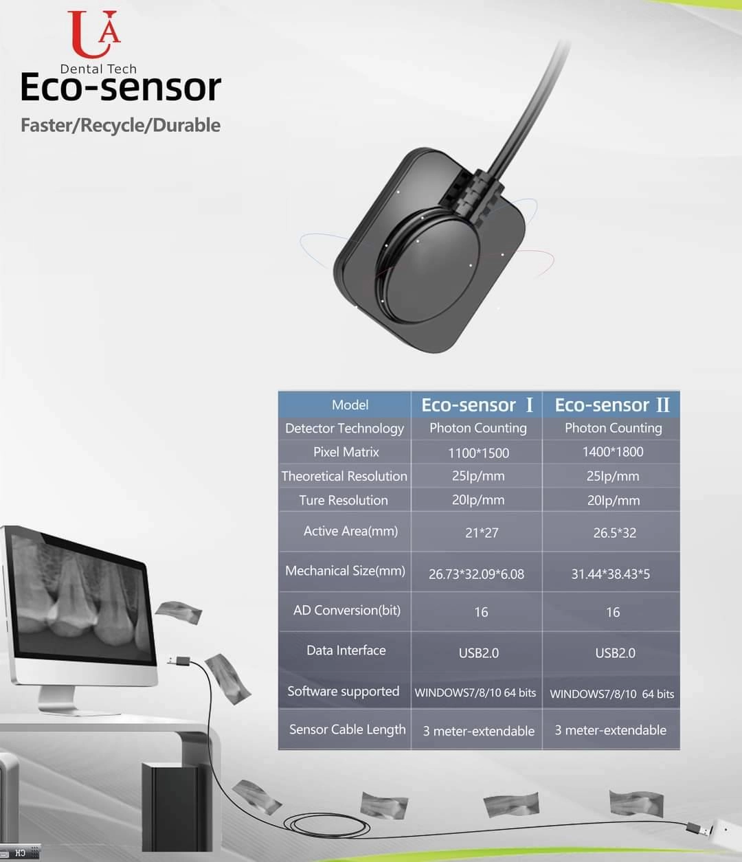 سنسور RVG یو ای دنتال ua dental مدل ua-sensor