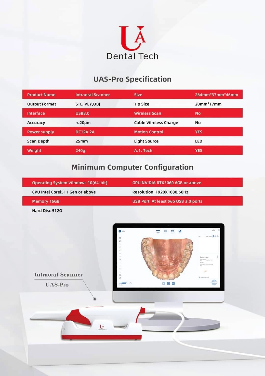 اسکنر دندانپزشکی یو ای دنتال UAS-Pro