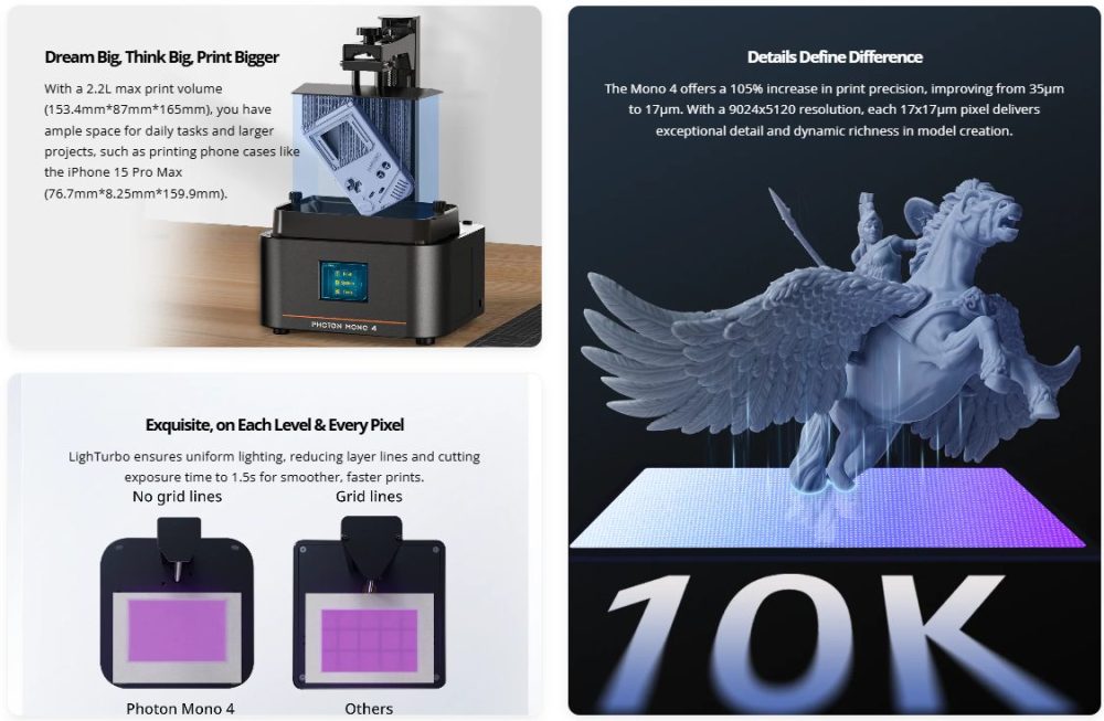 پرینتر سه‌بعدی Anycubic Photon Mono ۴