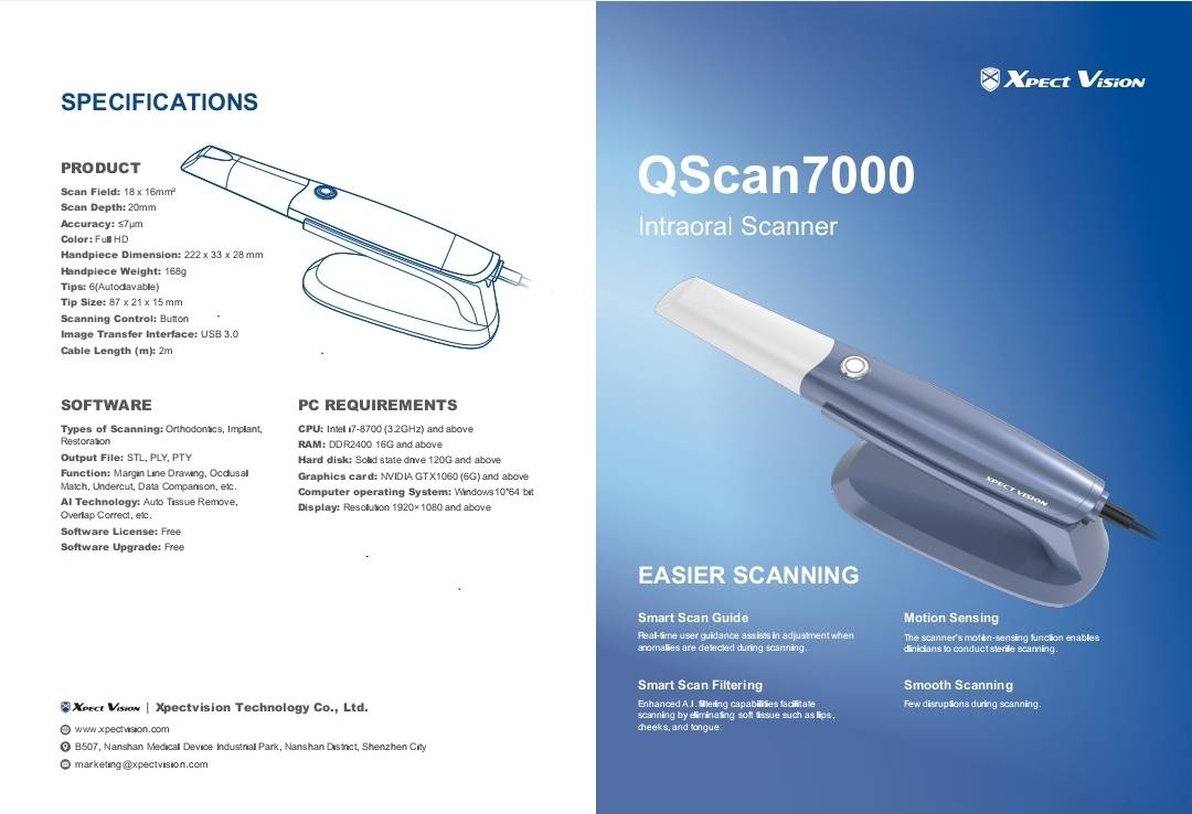 اسکنر داخل دهانی QScan7000 Xpect Vision