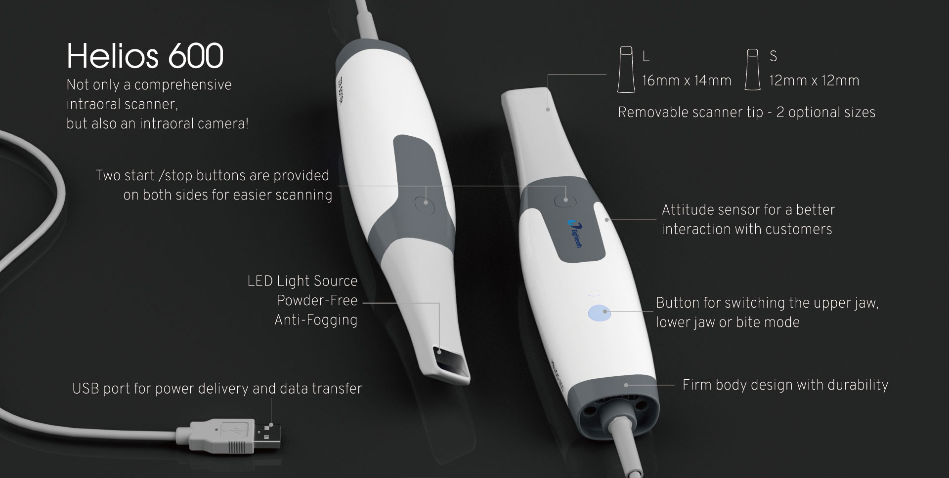 اسکنر داخل دهانی Eighteeth مدل Helios600