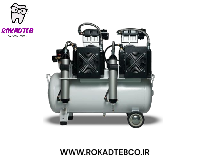 کمپرسور دندانپزشکی دوریان افقی دو موتوره 1500 وات