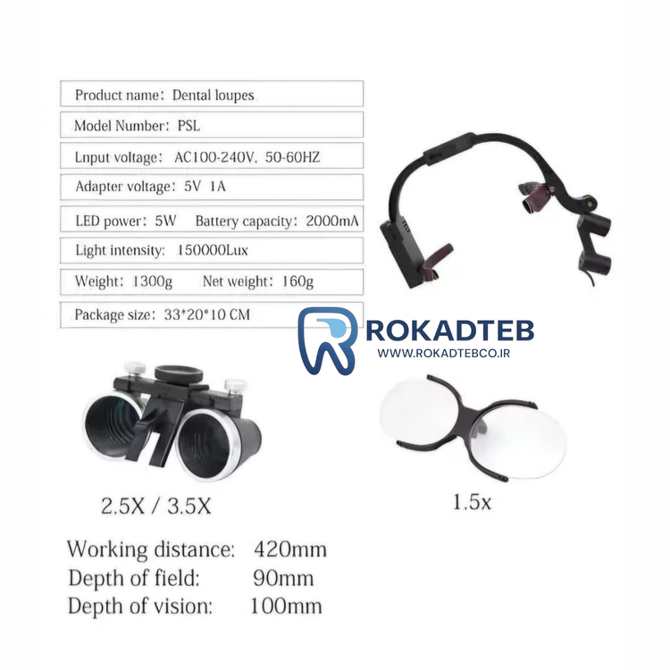 هدلوپ سیمودنت Simodent با کیفیت اپتیک بالا مخصوص دندانپزشکان