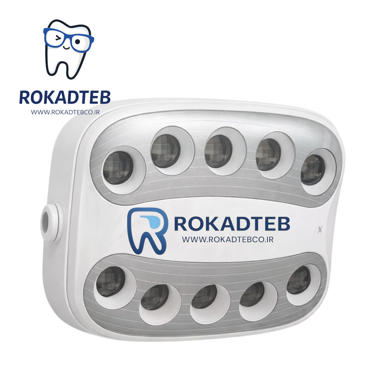 چراغ جراحی یونیت دندانپزشکی ۱۲ لنزی بدون سایه با شدت نور قابل تنظیم و دید دقیق ناحیه درمان