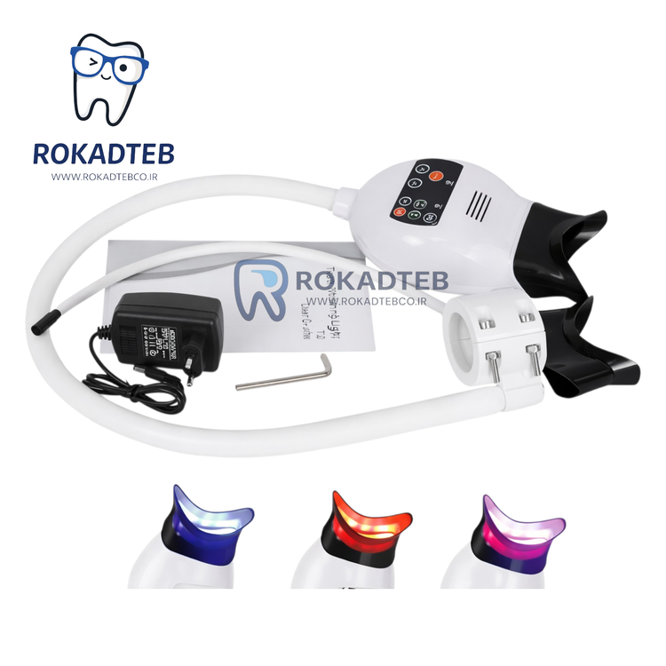 چراغ بلیچینگ دندان سه حالته SD با طراحی ارگونومیک و عملکرد کلینیکی برای بلیچینگ سریع و ایمن دندان