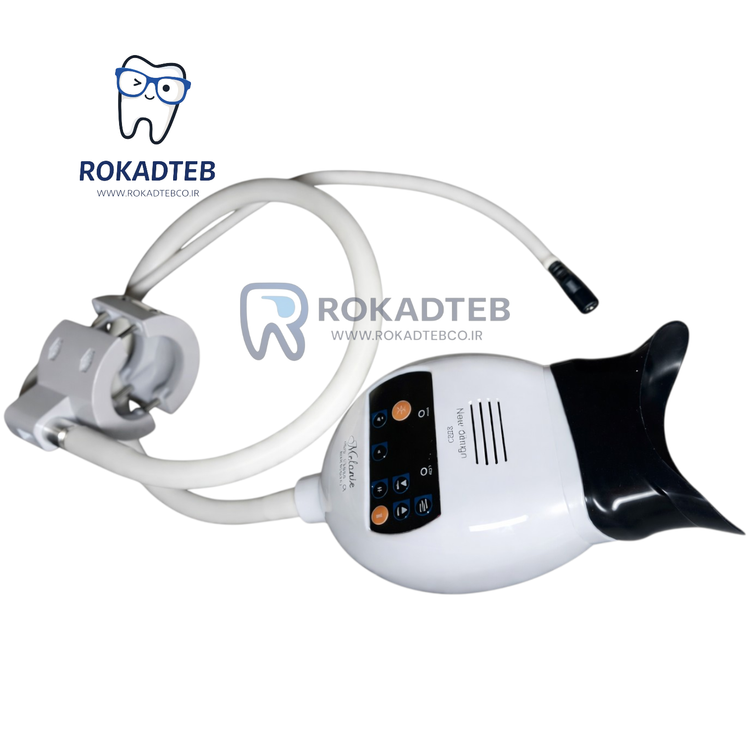 دستگاه بلیچینگ دندانپزشکی سه نوره SD با متعلقات کامل شامل آداپتور و پایه نصب یونیتی مناسب سفید کردن حرفهای دندان
