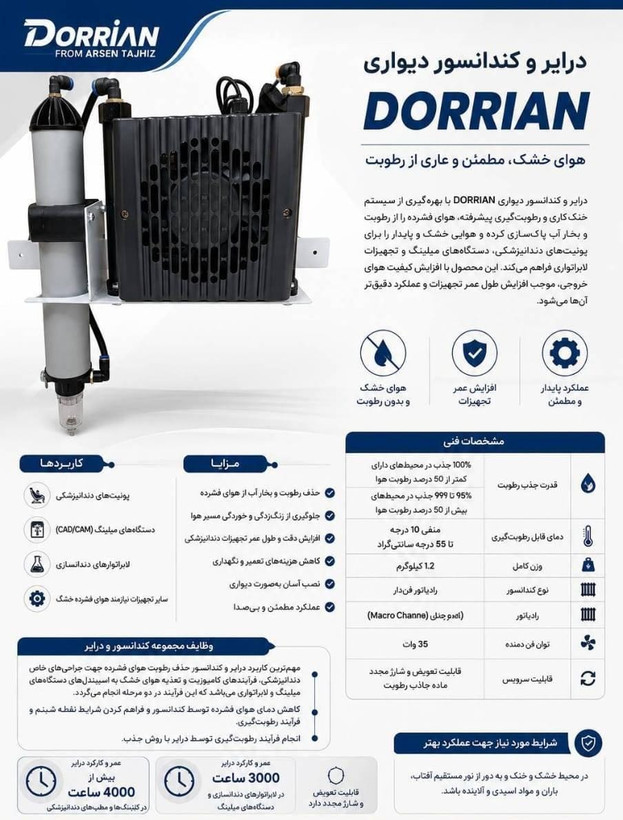 درایر کمپرسور برند دوریان