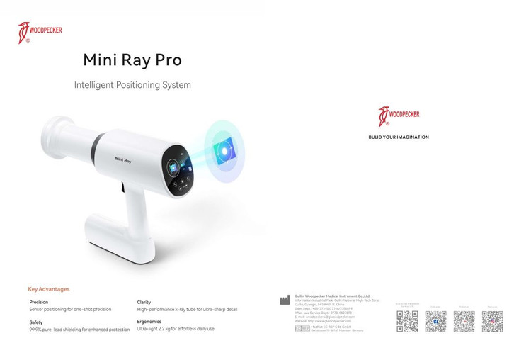 رادیوگرافی پرتابل وودپیکر Mini Ray Pro | تصویربرداری داخل دهانی رکادطب