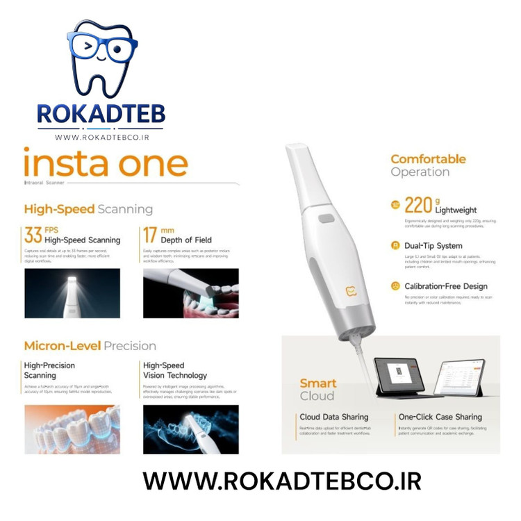 کاتالوگ اسکنر داخل دهانی Woodpecker Insta One KP رکادطب